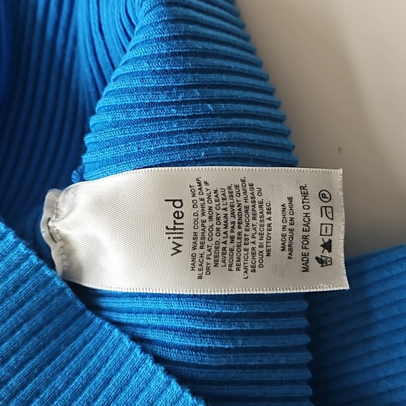 Aritzia Wilfred MOONSTRUCK DRESS Knit Dress in Moon Blue - XS - Picture 4 of 5